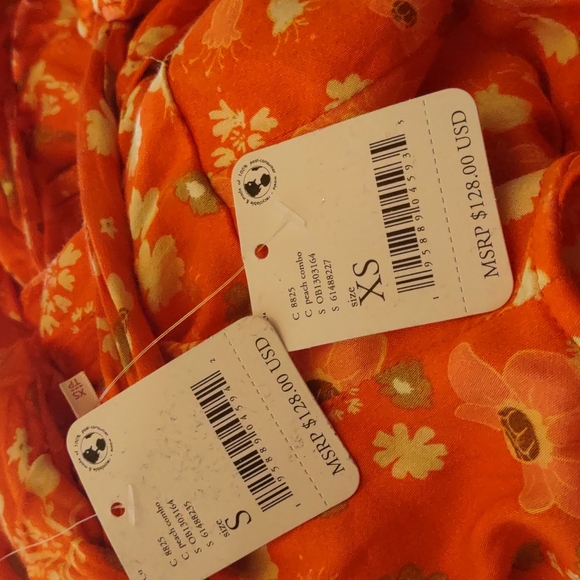 Free People It takes two Wrap open back mini skater tie front Dress New XS S HOT - Picture 7 of 7